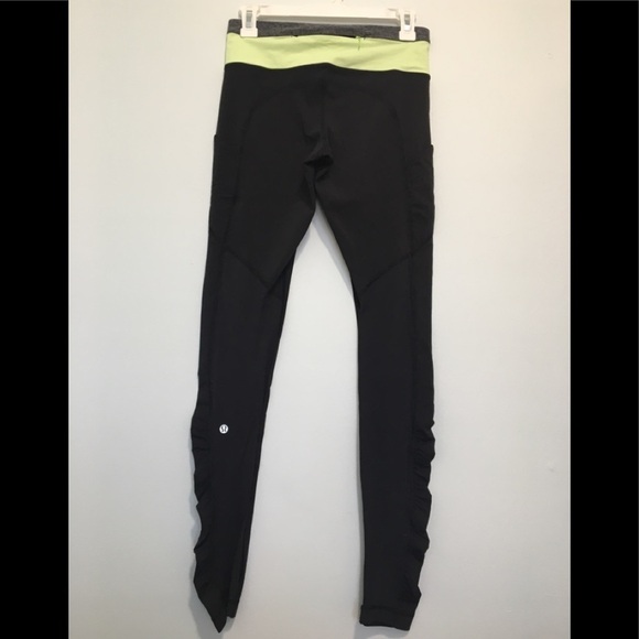 P. Lululemon Speed Tight III (Mesh) Black Mint Zest - Picture 3 of 15